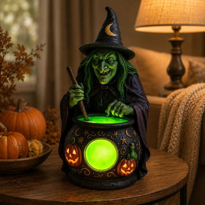 🔥Last Day 47% OFF🧙Solar-Powered Witch Cauldron Light for Halloween
