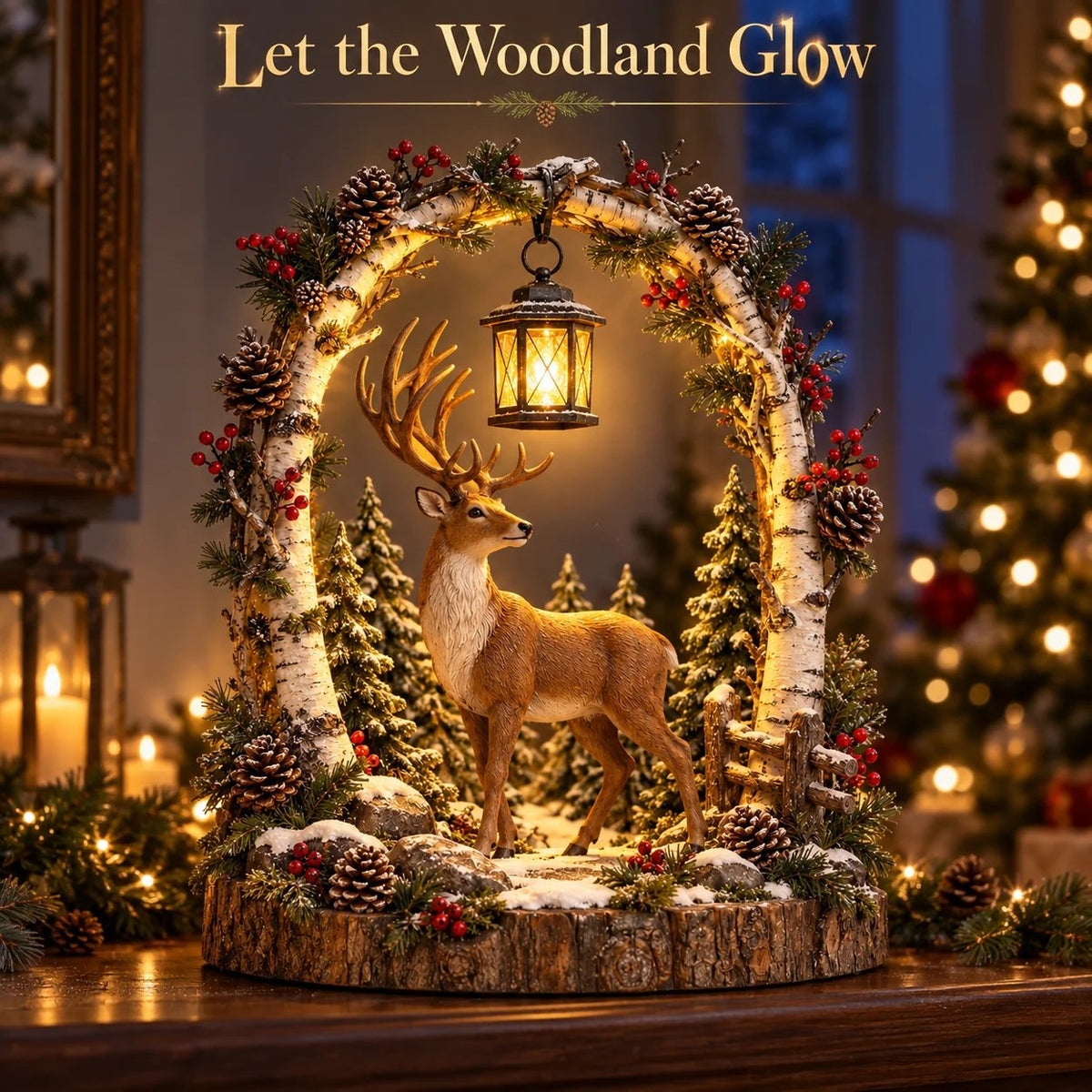 🦌 Christmas Special – Woodland Reindeer Light-Up Lantern