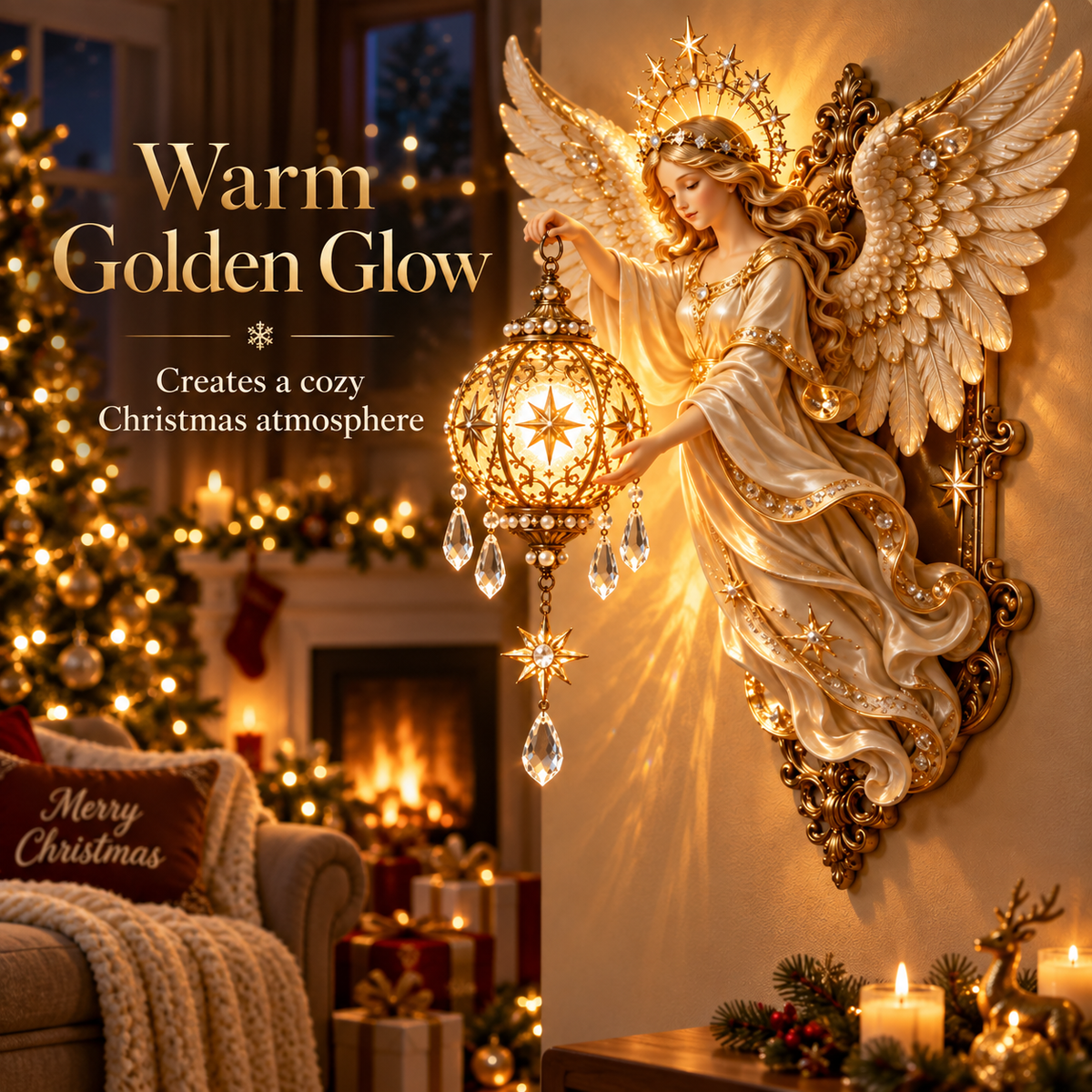 🔥Last Day 49% OFF🔥🌟 Celestial Angel Christmas Wall Light™
