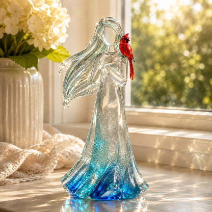 💃🐦Cardinal Memorial Woman Figurine – ❤️Crystal-Inspired Remembrance Gift for Loved Ones(📦Buy 2 Free Shipping)
