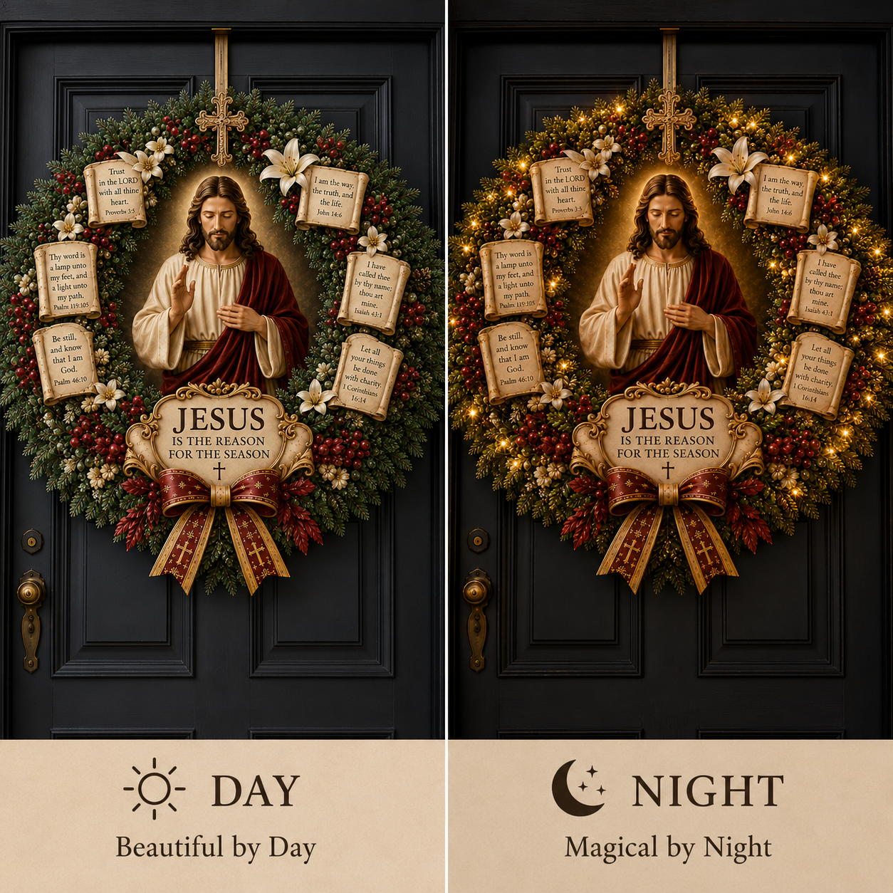 🔥Hot Sale 40% OFF✝️ Jesus Blessing Christmas Wreath