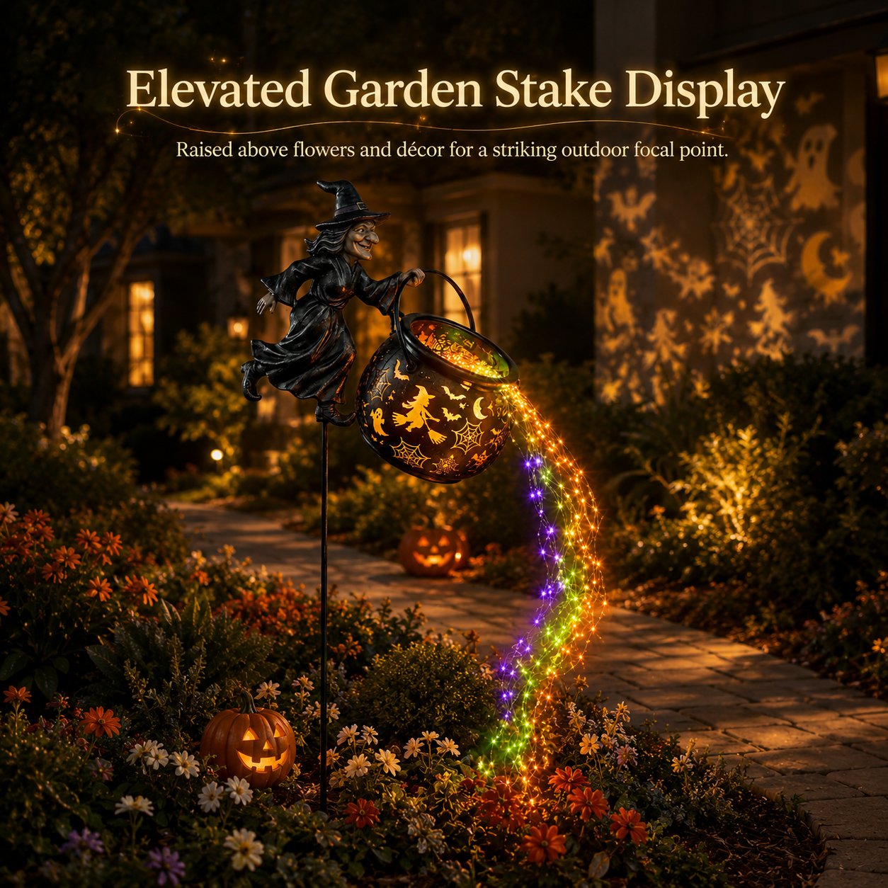 🔥HOT SALE 42% OFF✨🧙‍♀️Halloween Witch Cauldron Garden Light