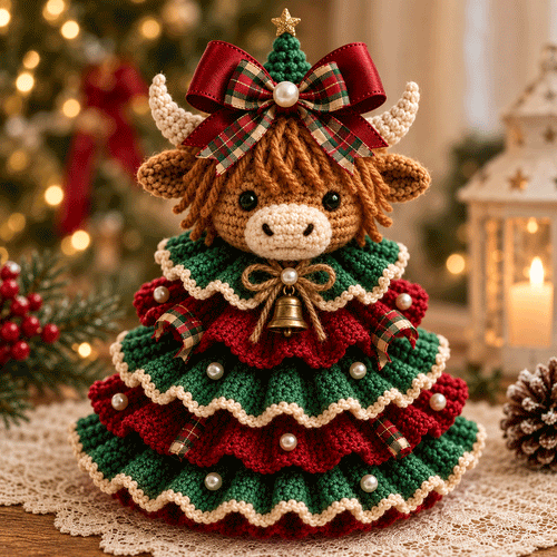 🔥Last Day 49% OFF - 🎄Crochet Animal Christmas Tree DIY Kit