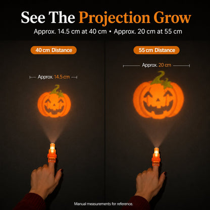 🎃 Halloween Finger Projector Lights – Mini Pattern Projector