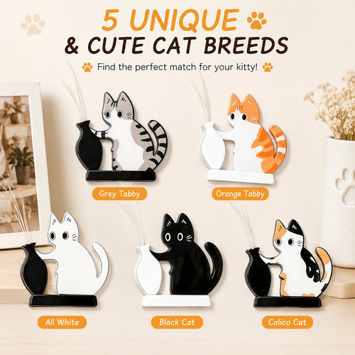 🐱5 Pcs Cat Whisker Holder Refrigerator Magnets, Pet Memorial Decor🐈🐾