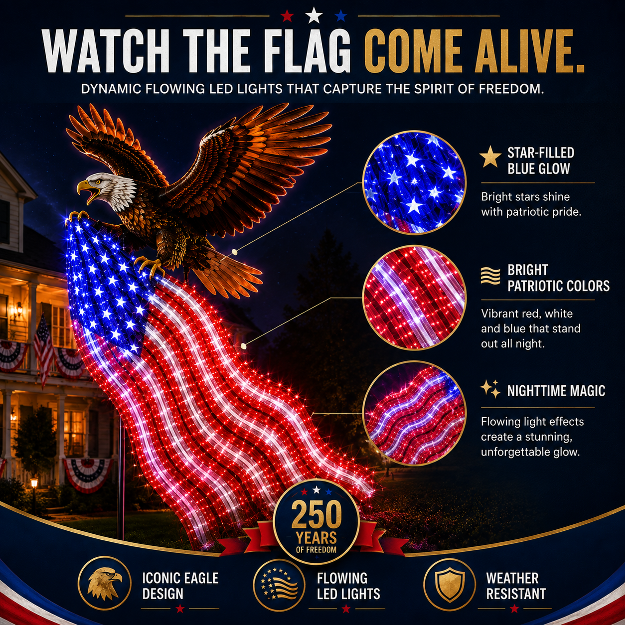 🇺🇸 250th Anniversary Sale - 50% OFF 🦅 Eagle of Freedom™ Solar Garden Light
