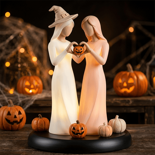 🔥LAST DAY 49% OFF - 🥰✨Light-Up Ghost Sisters Figurine
