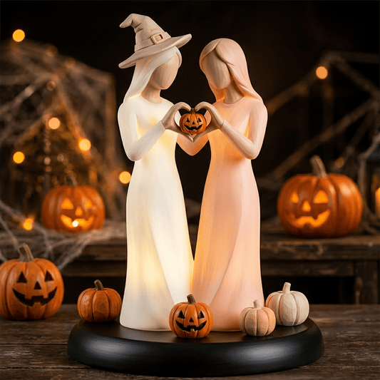 🔥LAST DAY 49% OFF - 🥰✨Light-Up Ghost Sisters Figurine