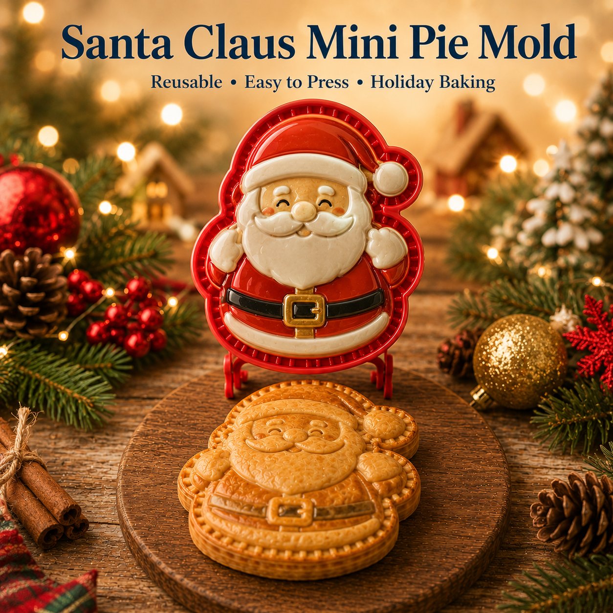 🎄 9-Design Christmas Mini Pie Mold Collection🥧✨