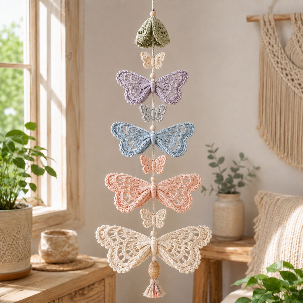🔥LAST DAY 50% OFF - 🦋Butterfly Garden Cascade DIY Crochet Kit
