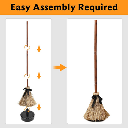 Tall Animated Floating Witch's Broom