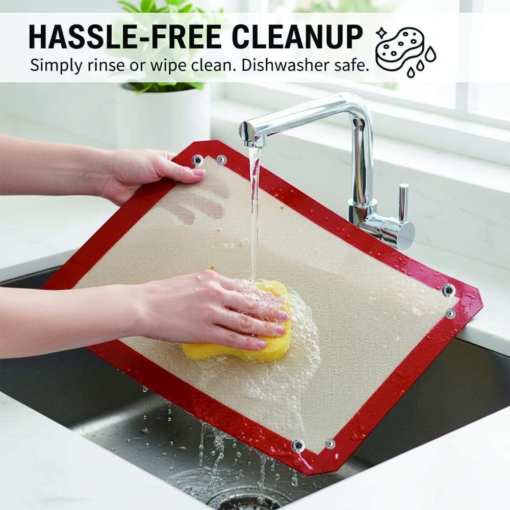 Transformable Snap‑Up Silicone Baking Mat