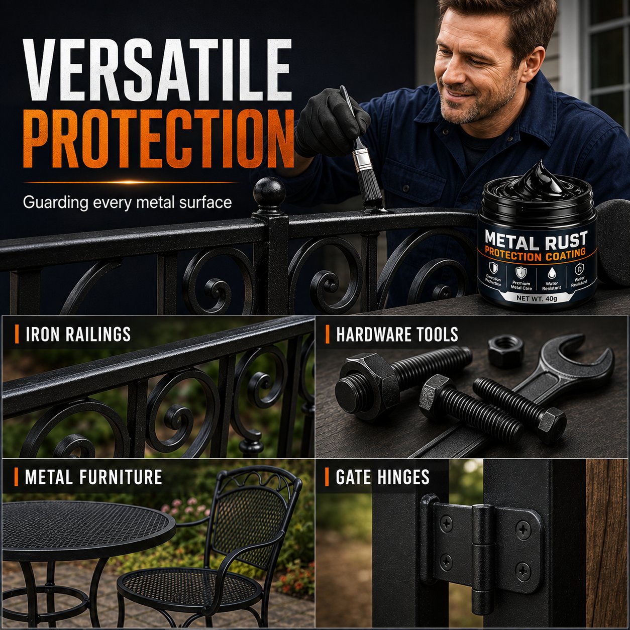 🛡️ Trusted by 50,000+ Customers | 2026 Hot Sale —  Premium Metal Rust Protection Paste restores rusty gates