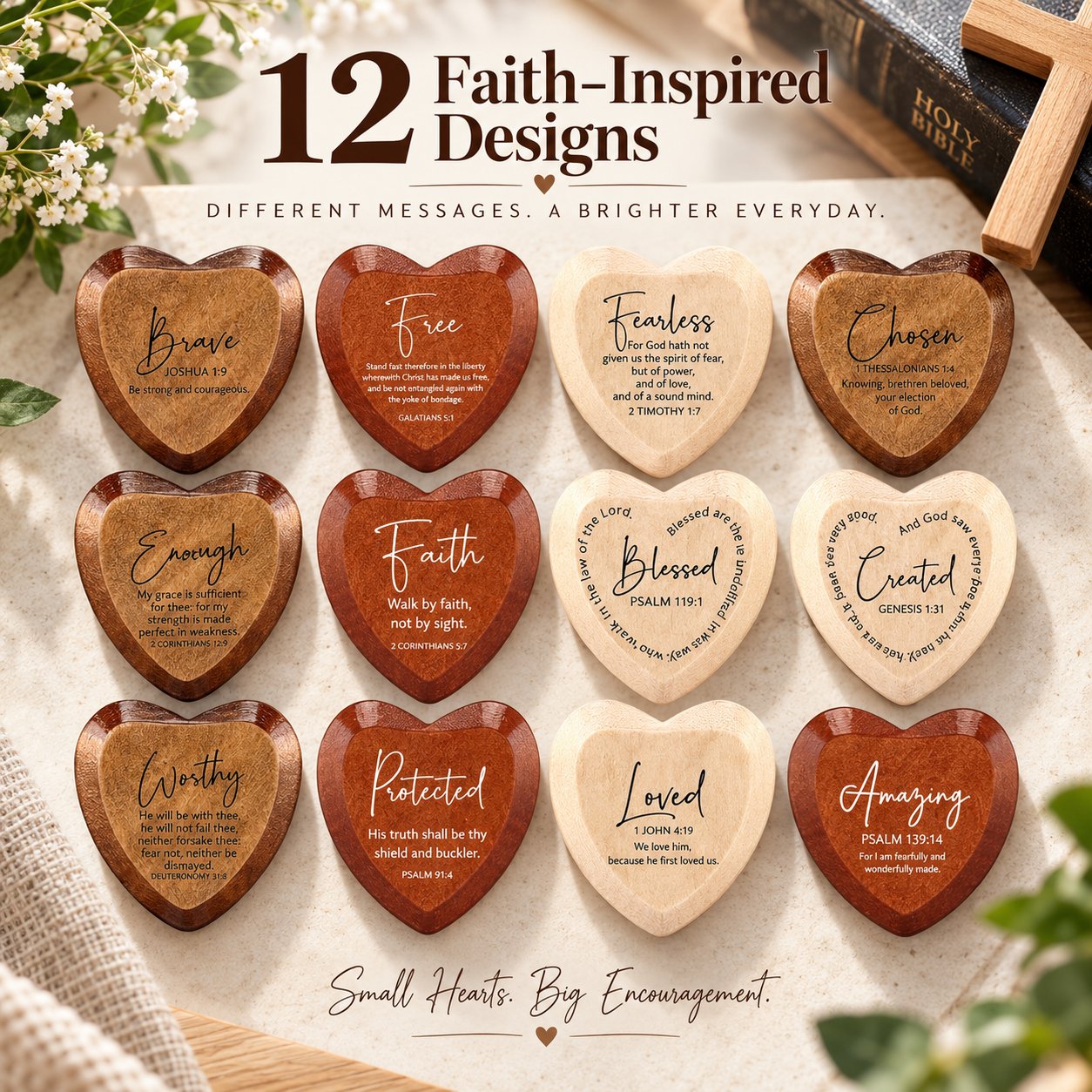 🔥LAST DAY 50% OFF - ✝️❤️Christian Pocket Heart Gift Set (Set of 12)
