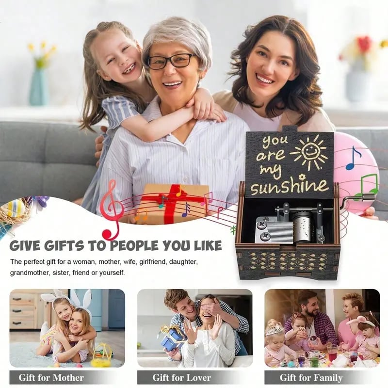 You Are My Sunshine music box gift for family and loved ones