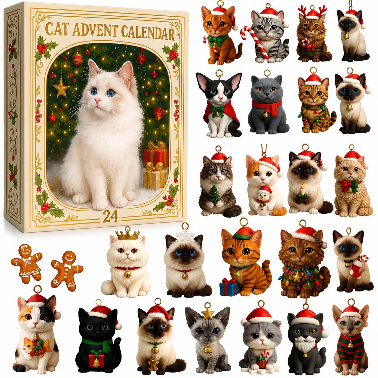 🎄💥Advent Calendar 2026 Cat Advent Calendar - Giftfor Adults Friends CatOwners and Lovers Christmas Holiday Countdown Gift