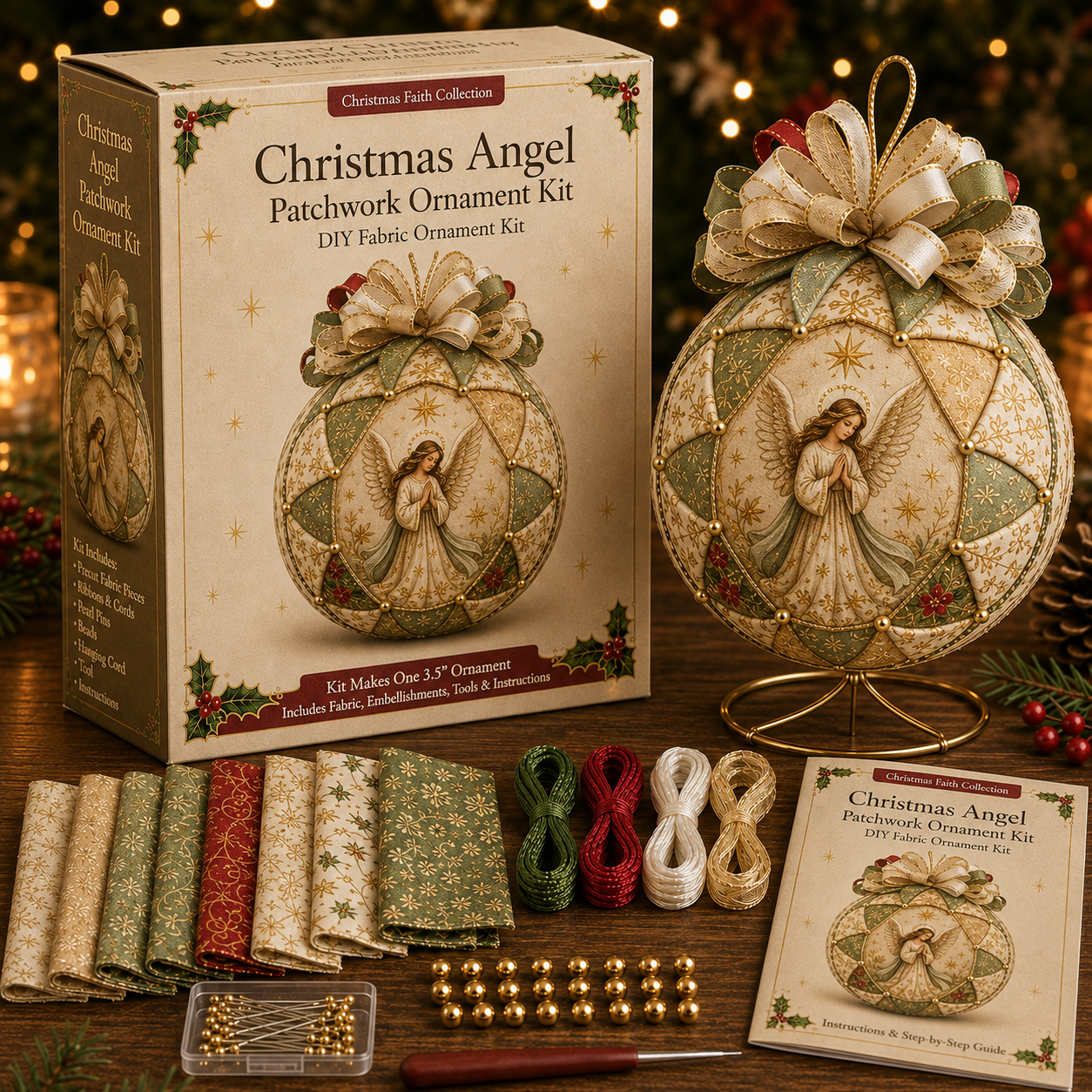 ONLY TODAY🎁 Buy 2, Get 1 FREE⛪ Christmas Nativity Patchwork Ornament DIY Kit