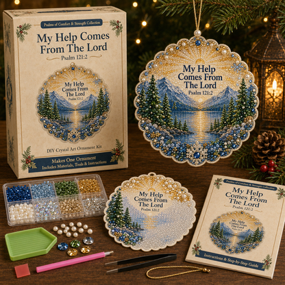 🔥49% Off Last Day - BUY 2 GET 1 FREE（3PCS)✝️ Psalms of Comfort & Strength Pearl Diamond Art Hanging Ornament Kit