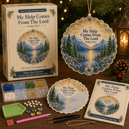 🔥49% Off Last Day - BUY 2 GET 1 FREE（3PCS)✝️ Psalms of Comfort & Strength Pearl Diamond Art Hanging Ornament Kit