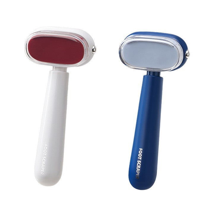 Dual‑Sided Foot Callus Remover, Replaceable Stainless Steel Blade Foot Scraper, Portable Manual Dead Skin Corn Remover, Safe Heels Exfoliator Pedicure Tool for Thick Hard Cracked Skin