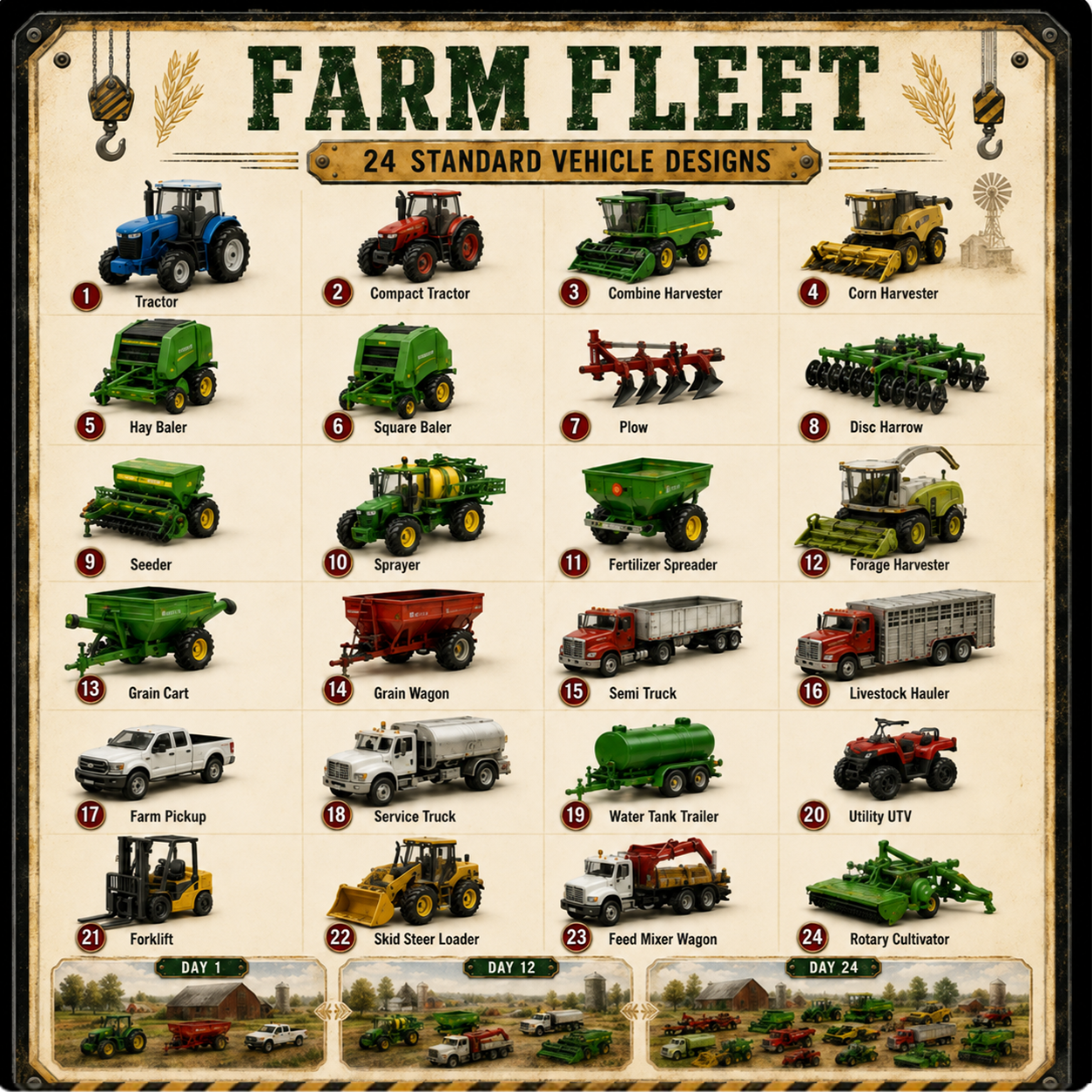 🚜Build the Fleet Collection 24-Day Vehicle Advent Calendar Series | ✨A New Adventure Every Morning