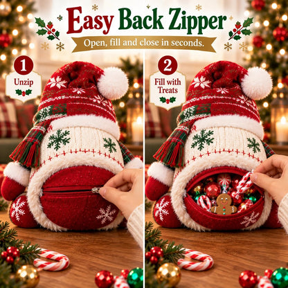 ⏰LAST DAY 50% OFF 💯🎅 Refillable Christmas Figurine Treat Holder 🍬
