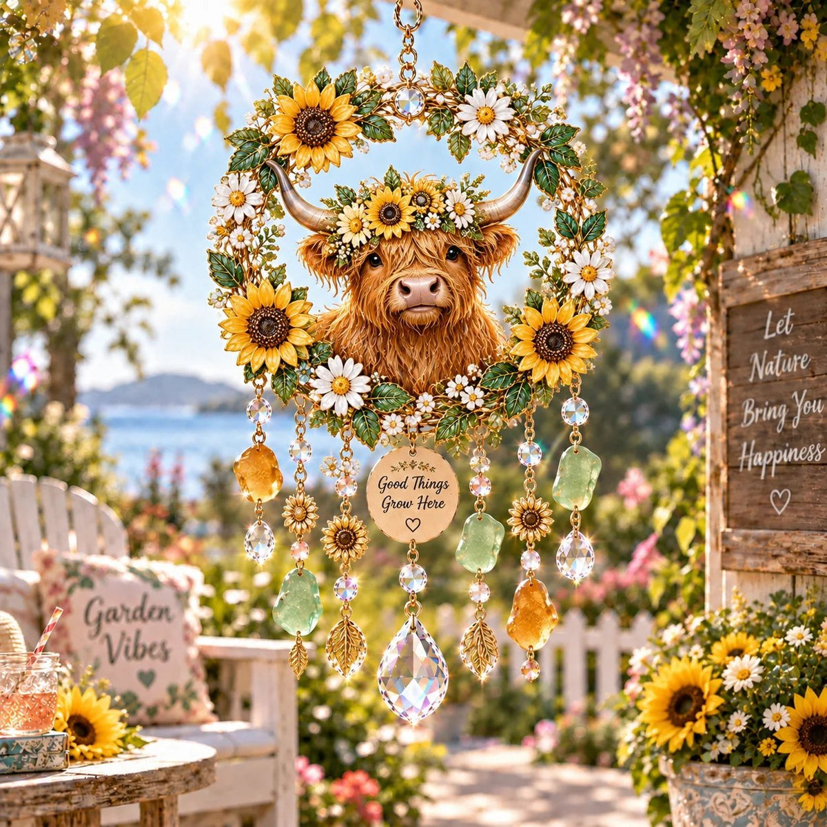 ✨ Sparkling Animal Wind Chime Suncatcher – Colorful Acrylic Crystal Garden Hanging Decor