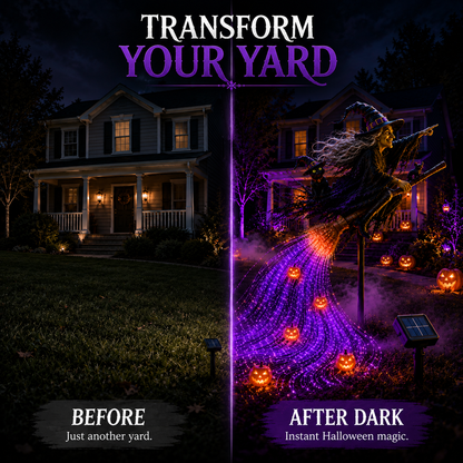 🎃 HALLOWEEN MAGIC SALE  50% OFF - Witch’s Magic Trail™ ✨ Solar Fiber Optic Yard Light