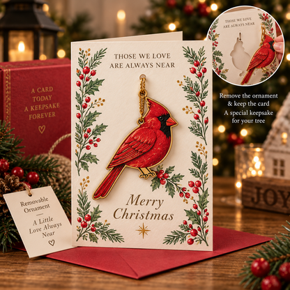 ⏳ Last Day 50% OFF – 🎄 Keepsake Ornament Christmas Cards