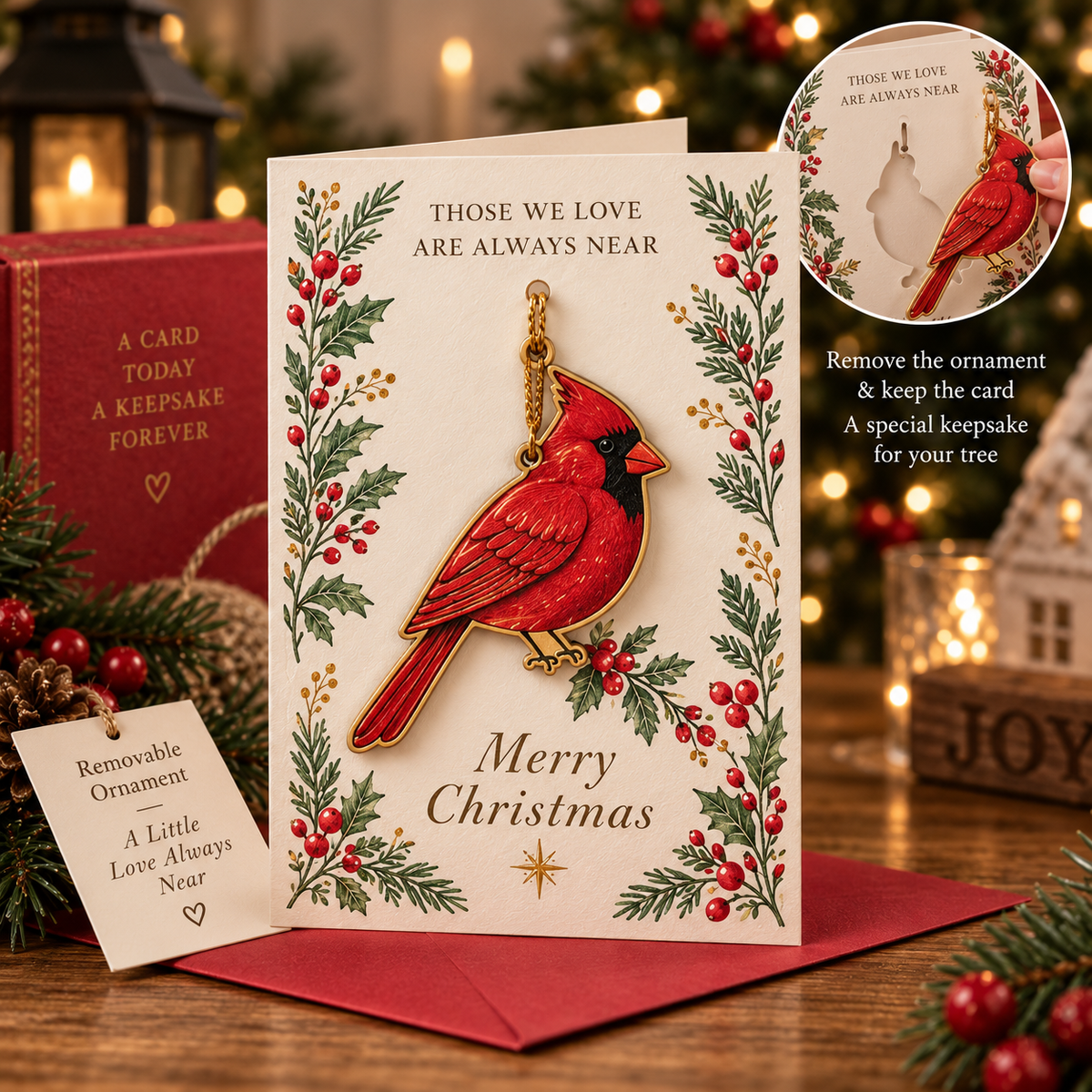 ⏳ Last Day 50% OFF – 🎄 Keepsake Ornament Christmas Cards