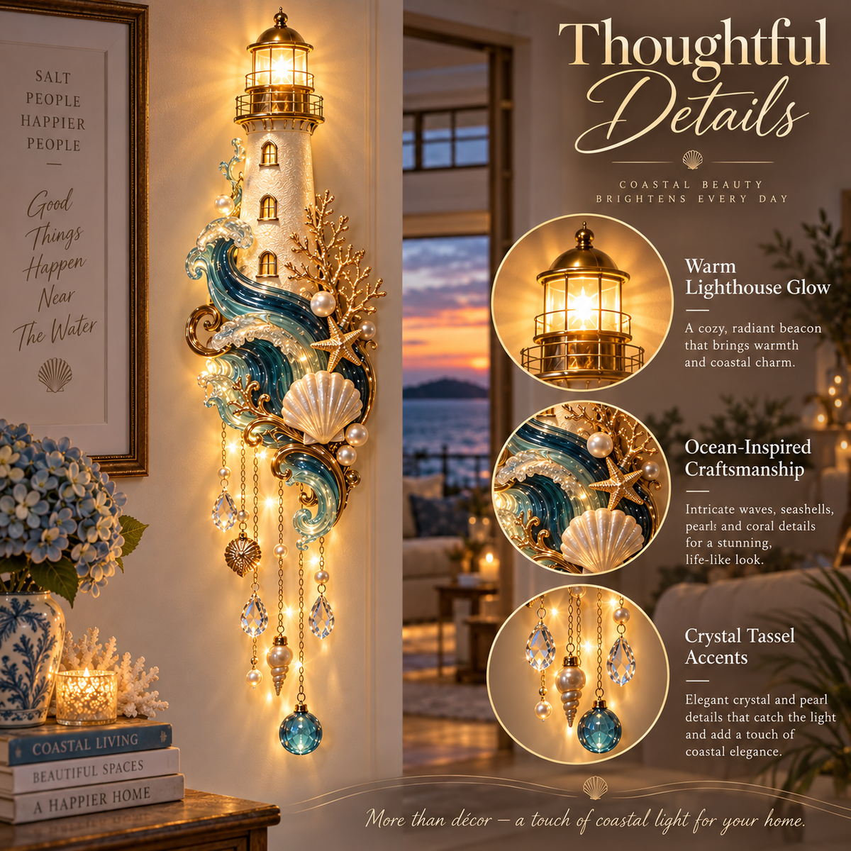🔥Last Day 49% OFF🗼🌊 Lighthouse Tide Wall Light™ – Lighted Coastal Wall Decor