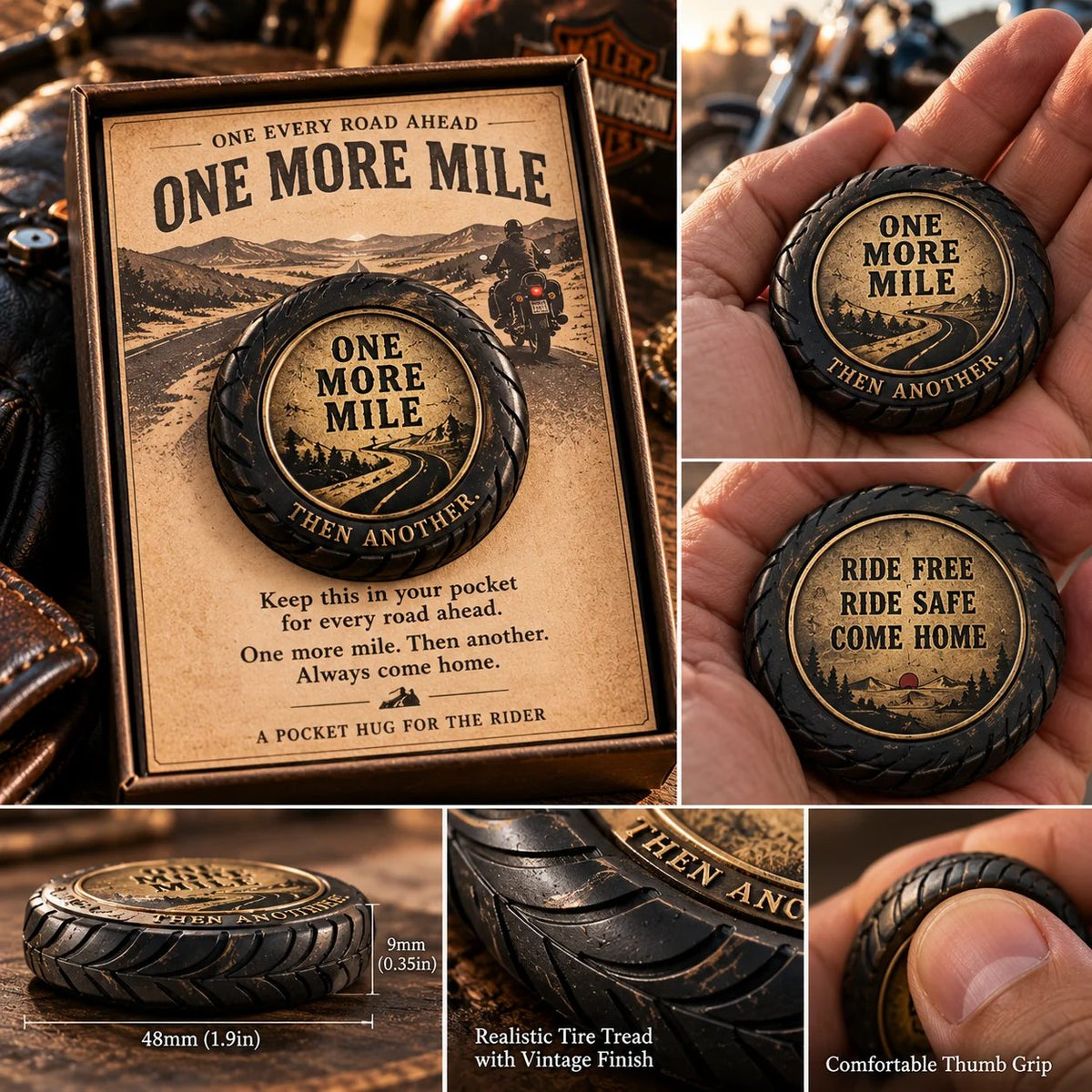 🏍️🛞 One More Mile™ Pocket Hug for Riders