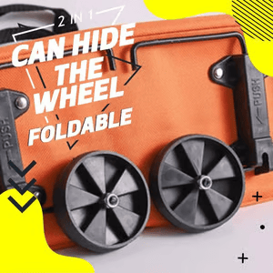 🛒 2-in-1 Foldable Rolling Shopping Trolley Bag -[49% OFF]- ✨ 23L Large Capacity Reduce Hand Strain