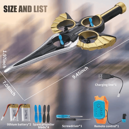 🕹️Magic Flying Battle Sword – LED Hover Spinning Toy✨⚔️