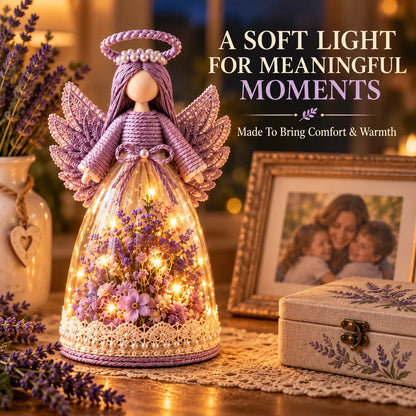 ⏳ Last Day 49% OFF – 👼 Blooming Guardian Angel Light | Floral LED Angel in Lavender, Rose & Sage ✨