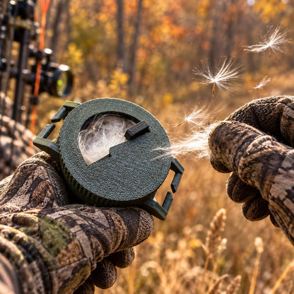 🍃🏕️Bow Hunting Milkweed Dispenser - Wind Indicator Fluff For Saddle Hunters