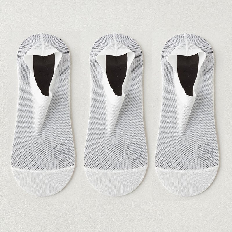 🔥HOT SALE🔥🔥 3-Pair Invisible Grip Socks Pack 🧦 – Breathable Low-Cut Anti-Slip Sweat-Absorbing Design