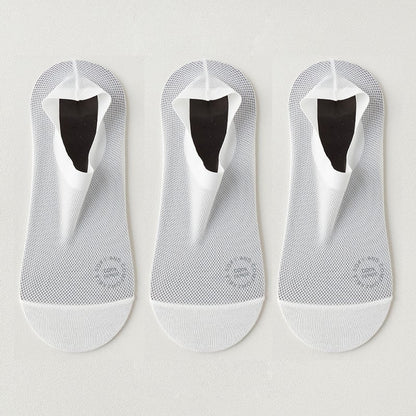 🔥HOT SALE🔥🔥 3-Pair Invisible Grip Socks Pack 🧦 – Breathable Low-Cut Anti-Slip Sweat-Absorbing Design