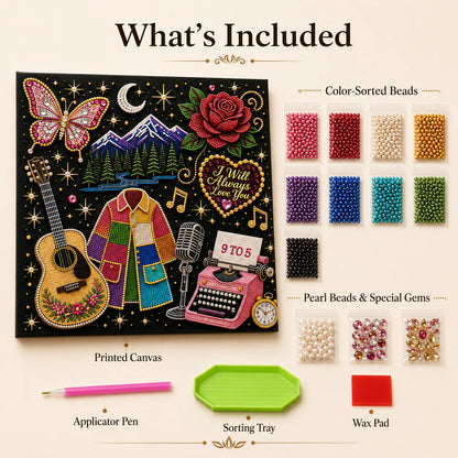 💥 LAST DAY 49% OFF – 🎤 Premium 3D Pearl Dolly Country Music Tribute Art Kit | Luxury Flocked Canvas with Scratch-Resistant Non-Fading Acrylic Resin Pearls & Faceted Drills DIY Keepsake Decor 💎✨