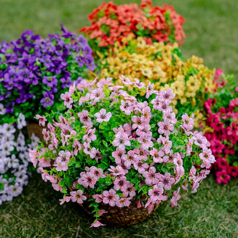🌸 UV-beständige Kunstblumen – farbecht & farbenfroh für Garten, Terrasse, Heimdekoration