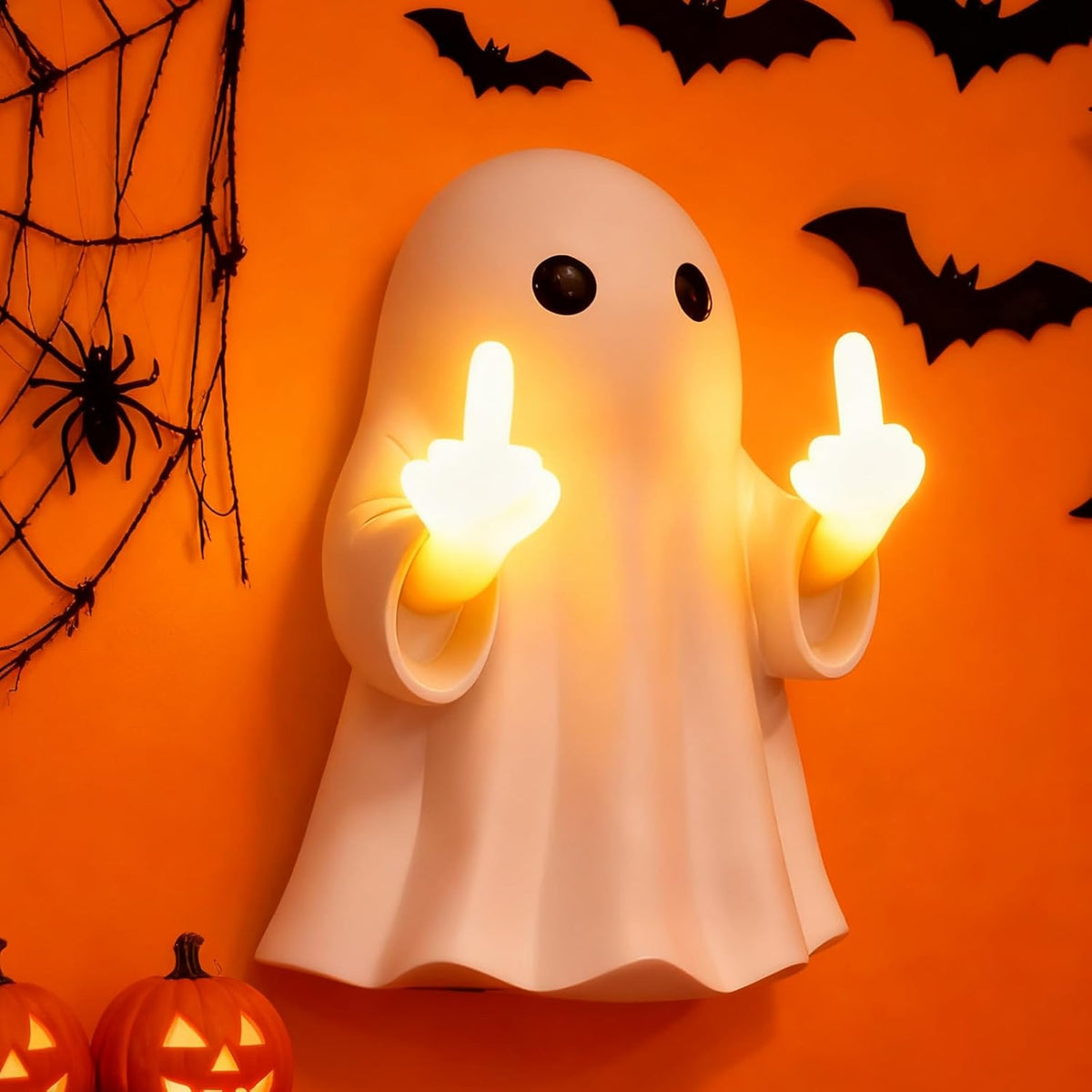 Middle Finger Ghost Wall Night Light Halloween Decor