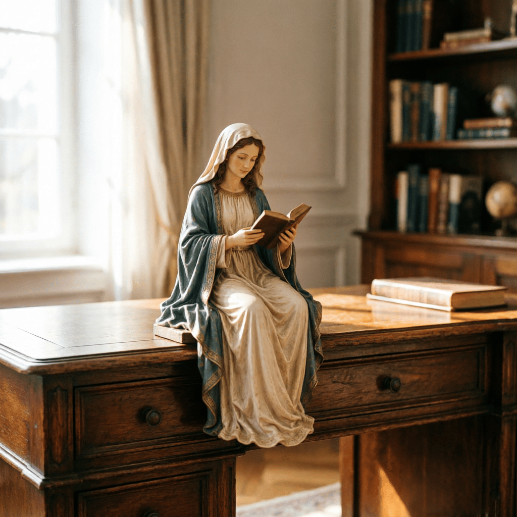 📚🕊️ Bring Divine Peace to Your Library. Virgin Mary Reading Figure — 49% OFF Today