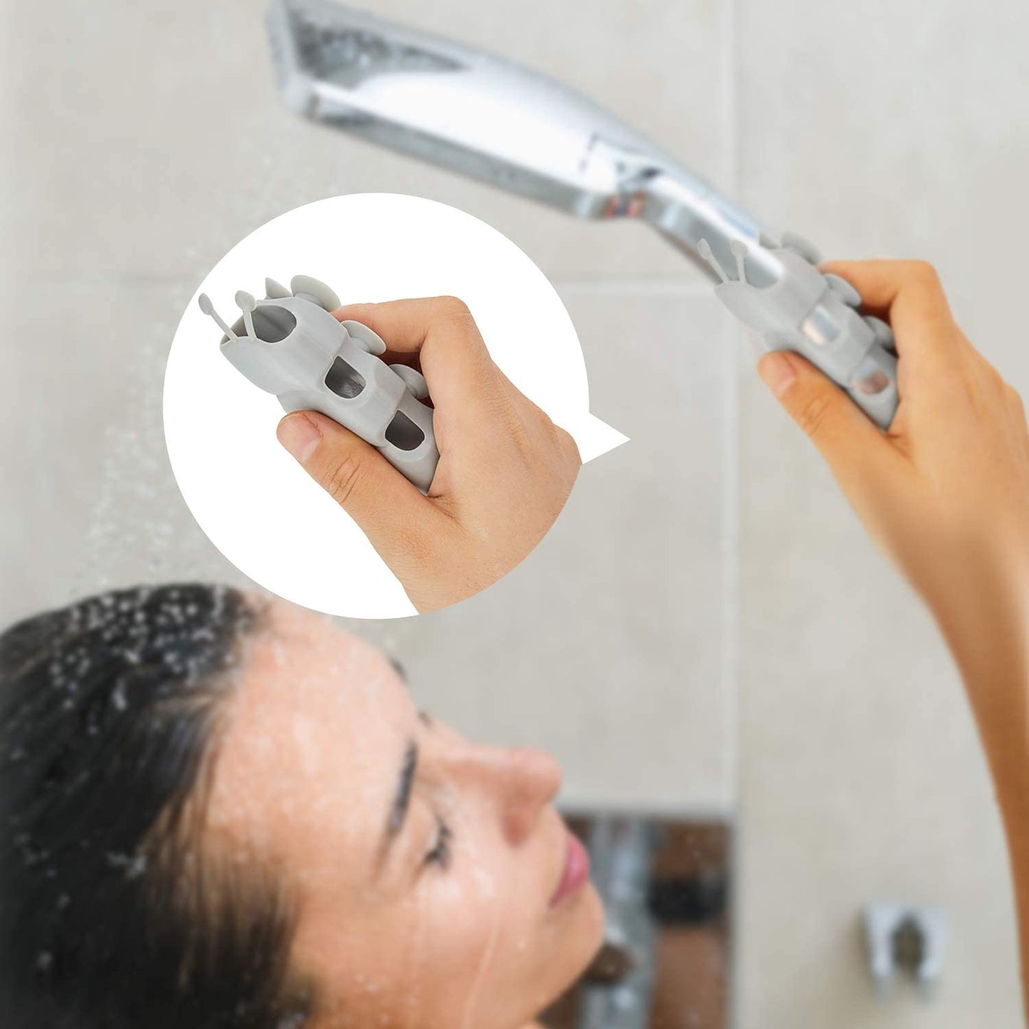 🎉Factory Clearance Sale 60% OFF📦Strong Suction Cup Shower Head Holder, No Drill Removable Shower Head Mount Bracket