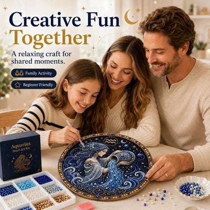 🔥HOT SALE 49% OFF – ✨ Premium 3D Pearl 12 Zodiac Signs Art Kit | Luxury Flocked Canvas with Scratch-Resistant Non-Fading Pearl Beads DIY Handmade Astrology Decor ♈🌙💎