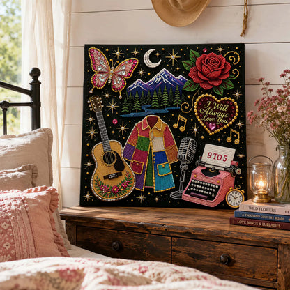 💥 LAST DAY 49% OFF – 🎤 Premium 3D Pearl Dolly Country Music Tribute Art Kit | Luxury Flocked Canvas with Scratch-Resistant Non-Fading Acrylic Resin Pearls & Faceted Drills DIY Keepsake Decor 💎✨