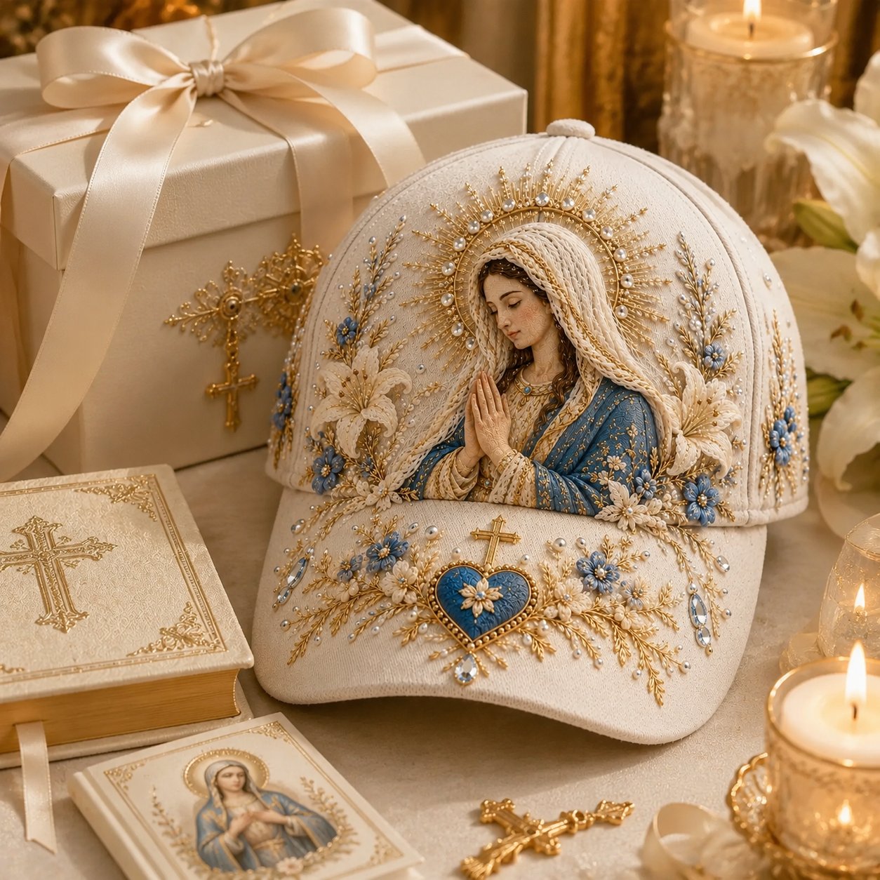 🔥 Last Day 49% OFF - ❤️ Sacred Faith Embroidered Baseball Cap | 3D Raised Christian Design, Unisex Comfortable Adjustable Hat for Church, Outdoor Walks & Daily Wear ✝️✨