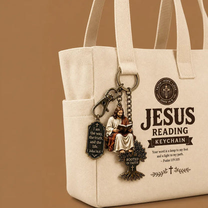 🔥DERNIER JOUR 50% DE RÉDUCTION - ✝Porte-clés Lecture de Jésus
