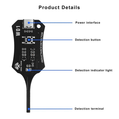Type-C Inductance Tester Motherboard Coil Tester, Electronic Circuit Board Inductor Detector