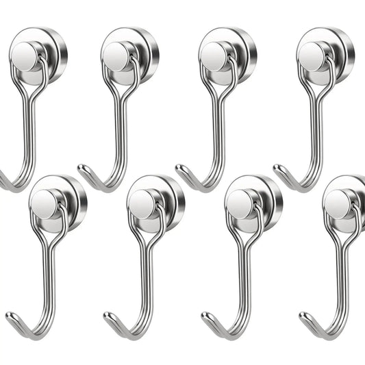 8 Pack Swivel Swing Magnetic Hooks 30LBS