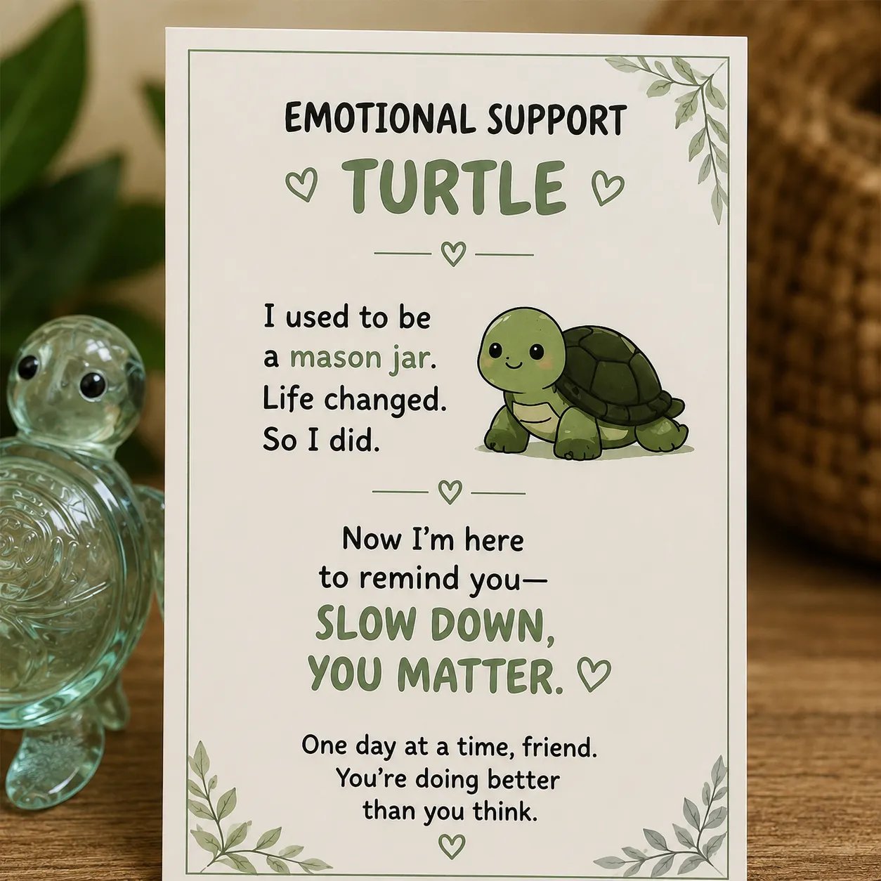 💌 Emotional Support Glass Animal Gift Set | 7 Meaningful Designs with Encouragement Card & Gift-Ready Packaging ✨